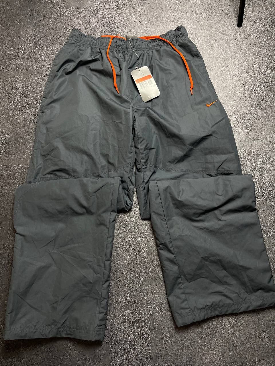 Crazy vintage y2k baggy Nike swoosh track grey pants