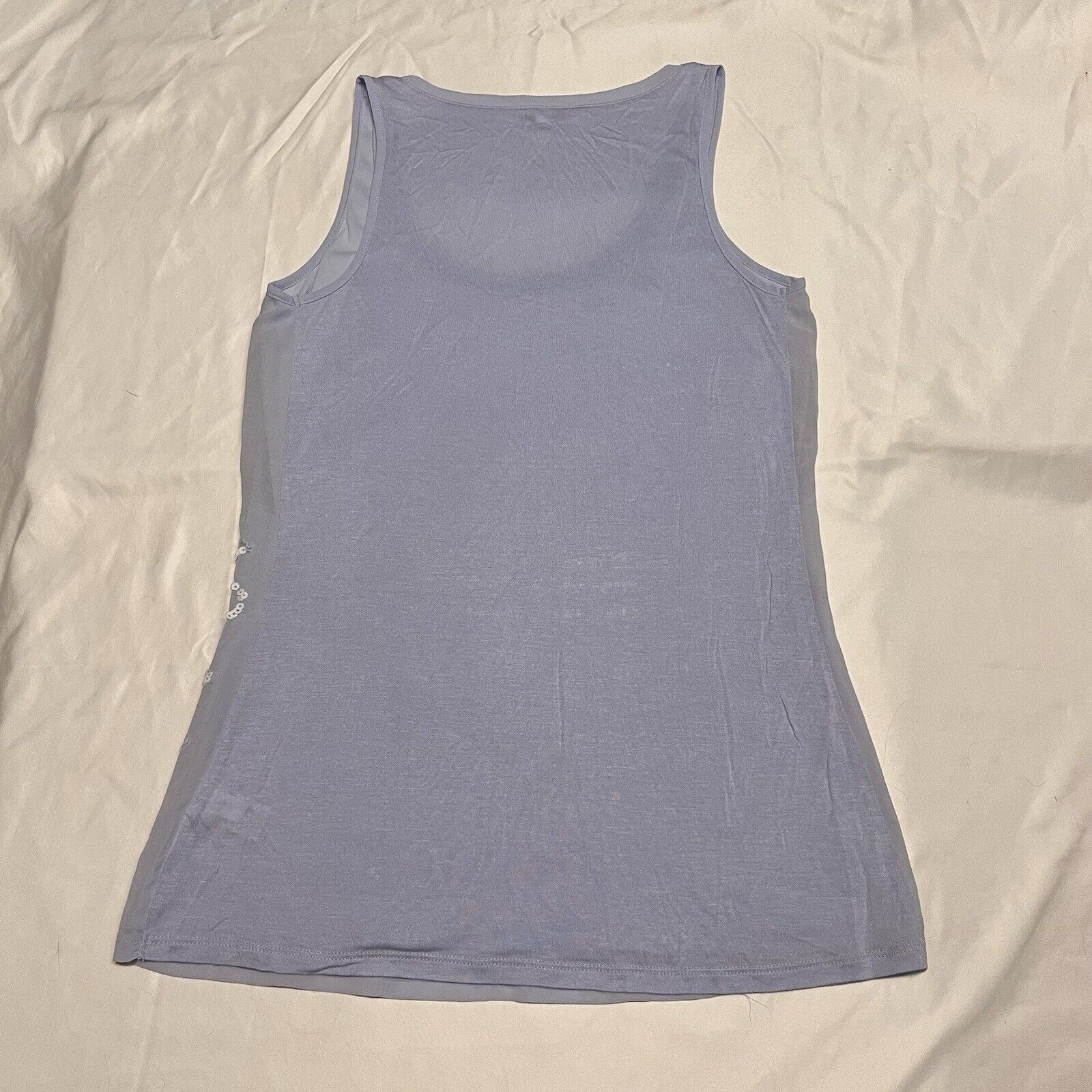 Express Express White Sequin Scoop Neck Tank Top Size XS / US 0-2 / IT 36-38 - 6 Thumbnail
