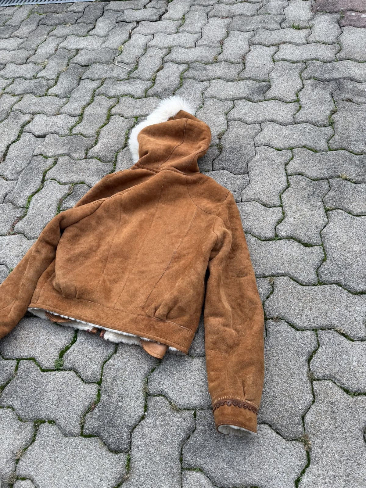 Leather Suede Leather Insulated Lamb Fur Fitted Jacket Size US S / EU 44-46 / 1 - 16 Thumbnail