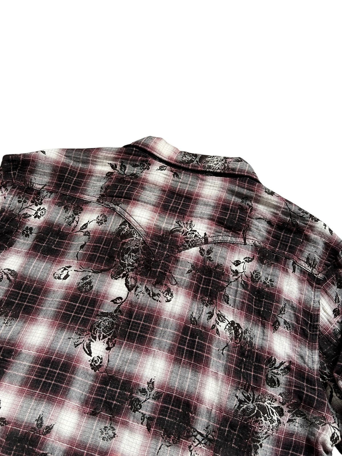 Tornado Mart Tornado Mart Black Rose Print Western Button Up Shirt Size US S / EU 44-46 / 1 - 7 Thumbnail