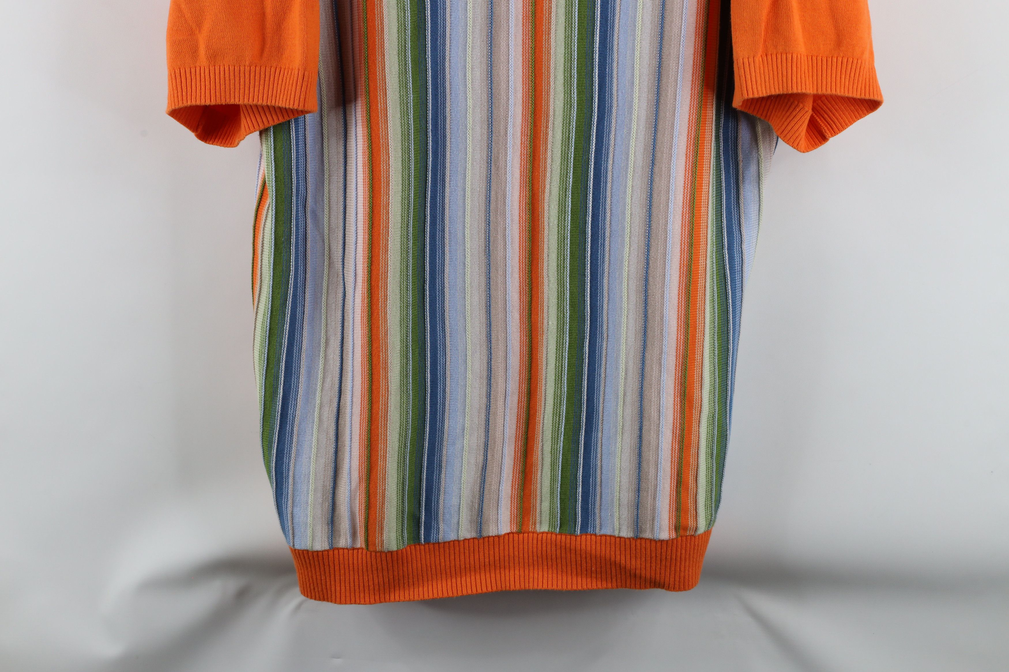 Vintage Vintage 90s Coogi Style Striped Knit Collared Pullover Polo Size US XXL / EU 58 / 5 - 3 Thumbnail