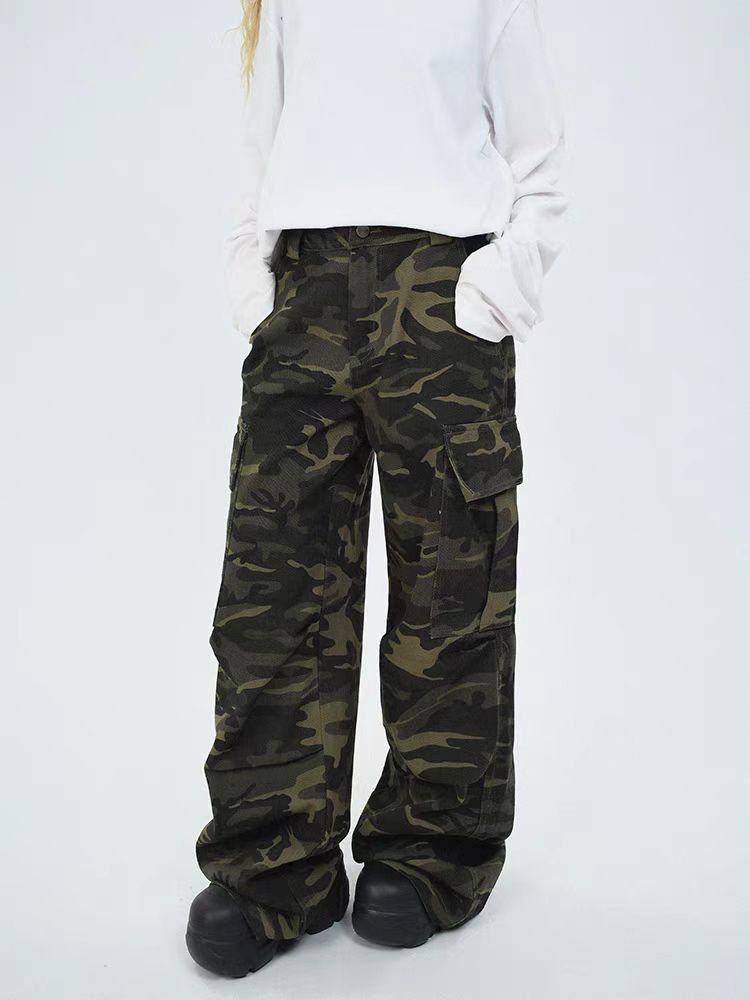 Japanese Brand × Vintage High Street Vintage Camouflage Design Work Trousers Size US 32 / EU 48 - 5 Thumbnail