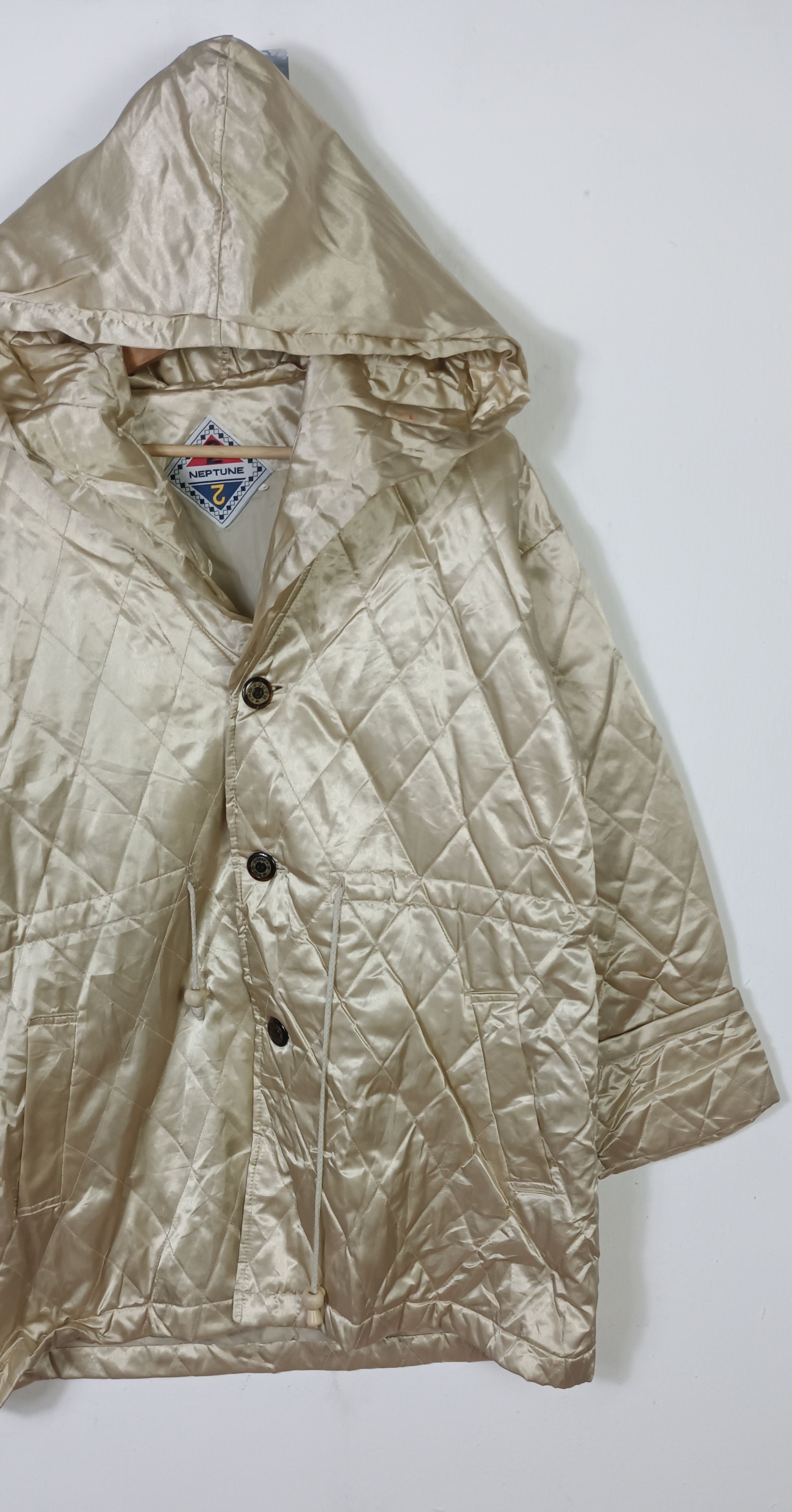 Japanese Brand × Vintage Neptune 2 South Wind Quilted Hoodie Jacket Size US XL / EU 56 / 4 - 4 Thumbnail