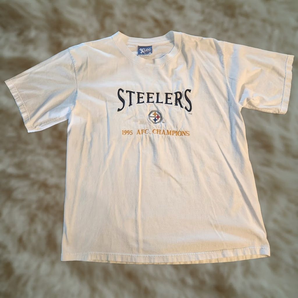 LeSportsac VINTAGE Steelers T Shirt Tee Mens XL 1995 AFC Champs Made In USA Shirt Size US XL / EU 56 / 4 - 1 Thumbnail