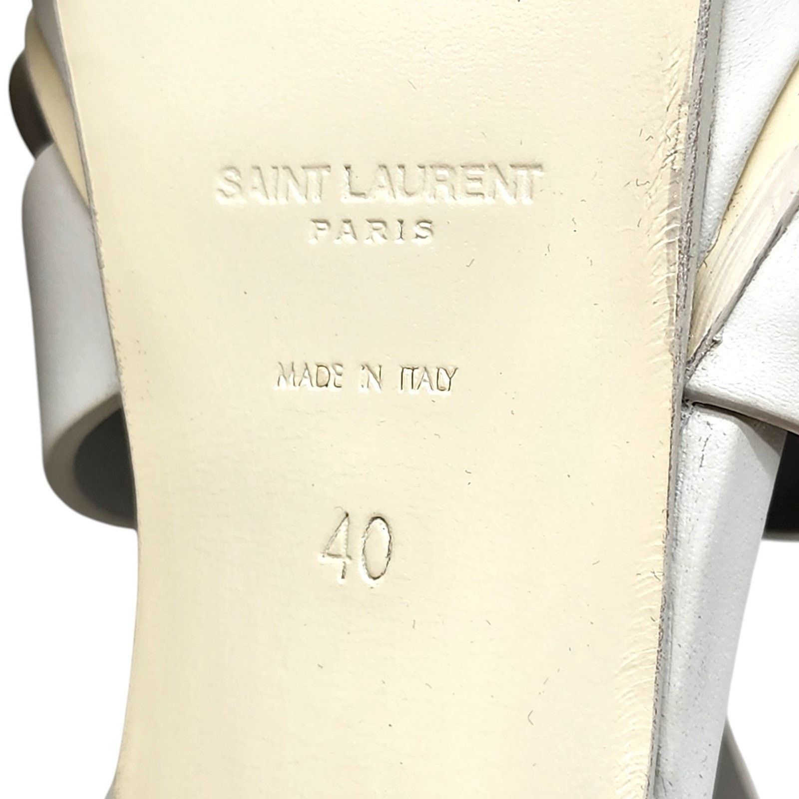 Saint Laurent Paris Tribute Platform Leather Pumps White EU 40 US 9.5 - $1100 Size US 10 / IT 40 - 7 Thumbnail