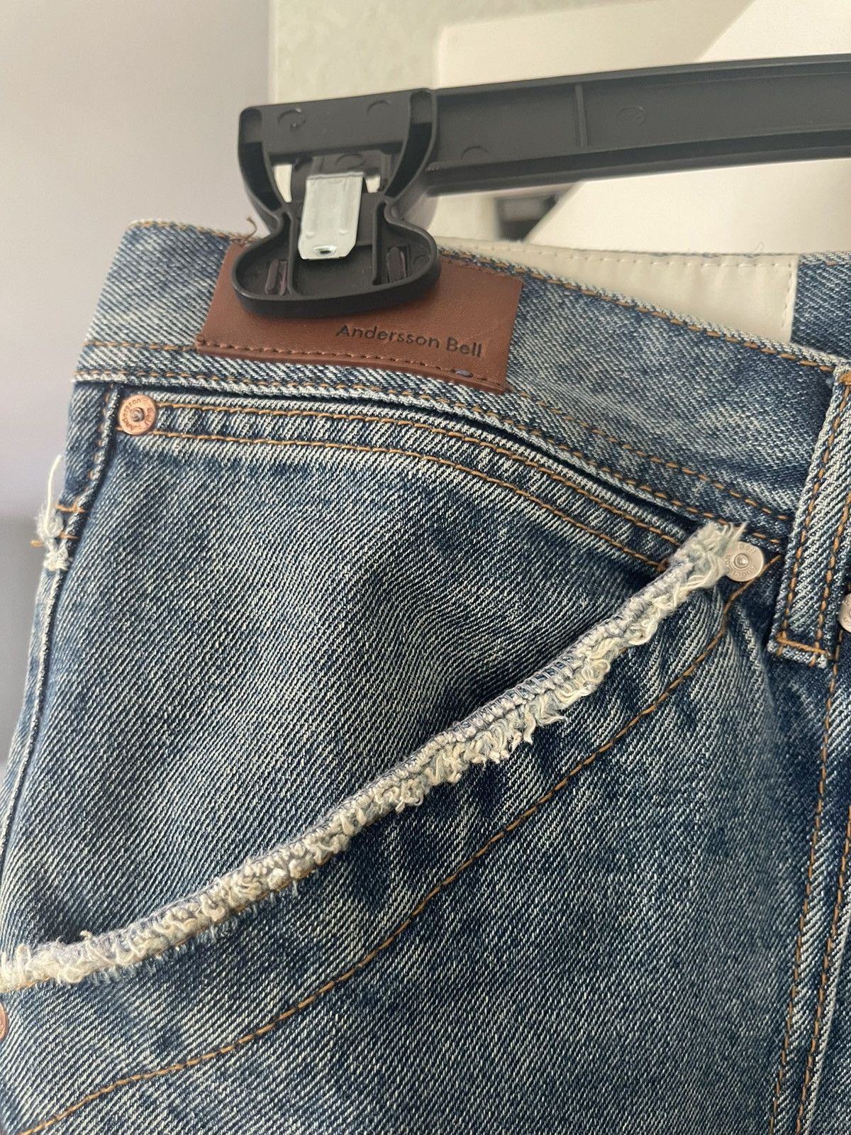 Andersson Bell Andersson Bell Matt Wide-Leg Raw Cut Distressed Jeans Size US 32 / EU 48 - 4 Thumbnail
