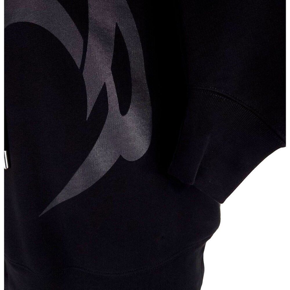 Mugler Mugler Logo Print Cropped Hoodie Size L Unisex Black Size L / US 10 / IT 46 - 7 Thumbnail