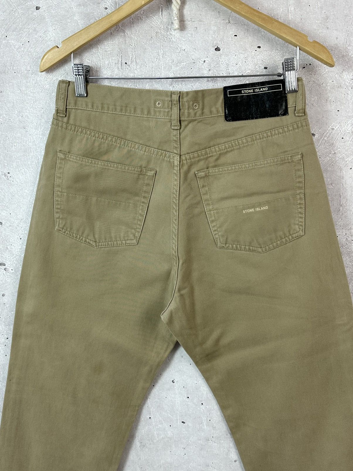 Stone Island Vintage Logo Beige Made in Italy Pants