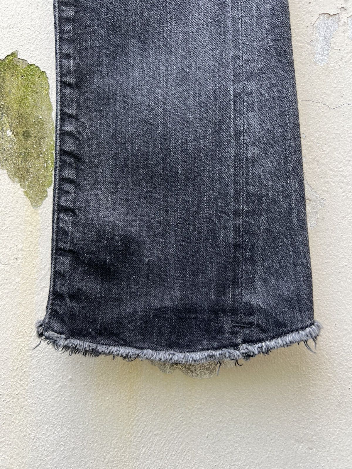 Bukht Bukht Japan Faded Black Selvedge Denim Cropped Flare Jeans Size US 30 / EU 46 - 13 Thumbnail