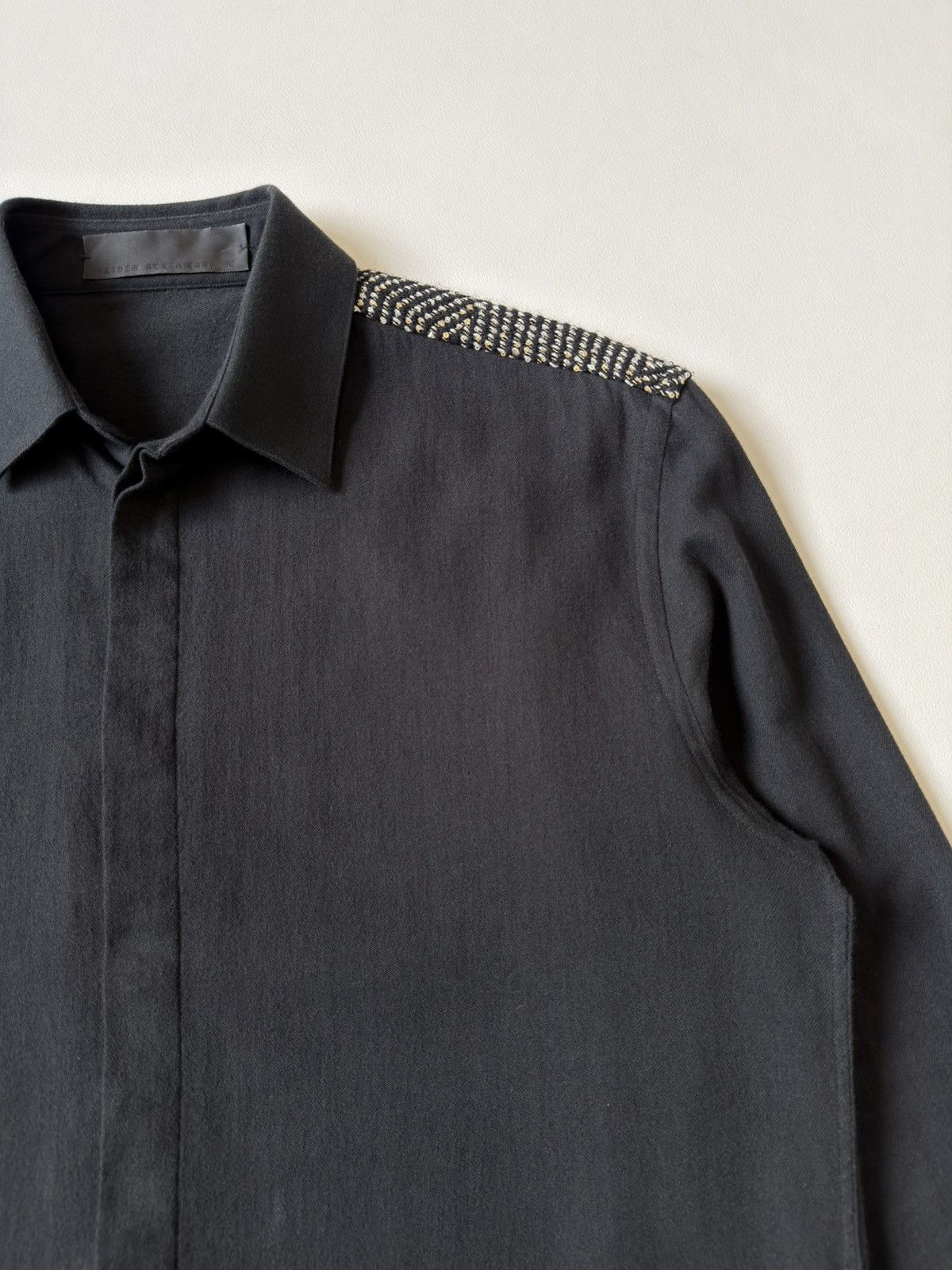 Haider Ackermann Glitter Sequin Back Panel Black Shirt Size US M / EU 48-50 / 2 - 7 Thumbnail