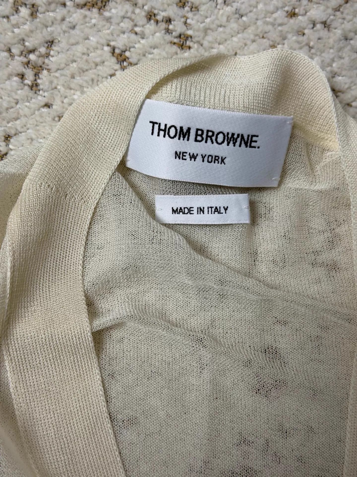 Thom Browne Thom Browne Beige Silk Blouse 42 99 New Size M / US 6-8 / IT 42-44 - 2 Thumbnail