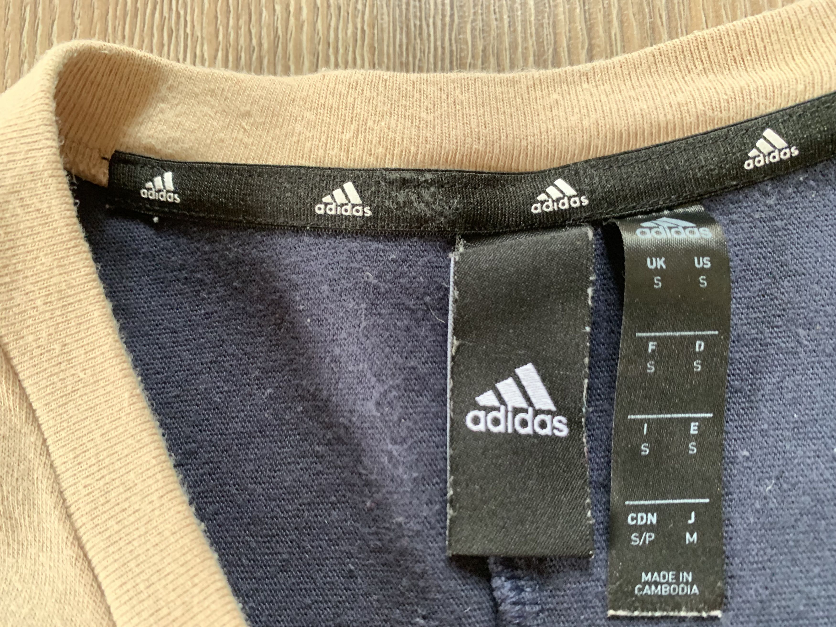 Adidas Adidas Centr Logo Beige Cotton T-Shirt Size US S / EU 44-46 / 1 - 7 Thumbnail