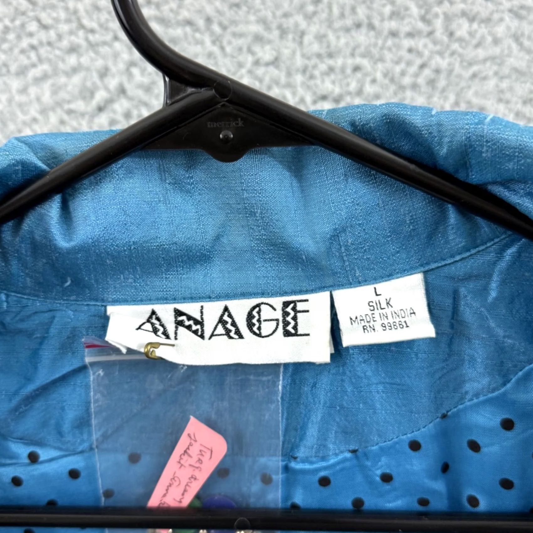 Vintage VINTAGE Anage Jacket Womens L Silk Embroidered 80s Boho Floral Abstract Size L / US 10 / IT 46 - 7 Thumbnail