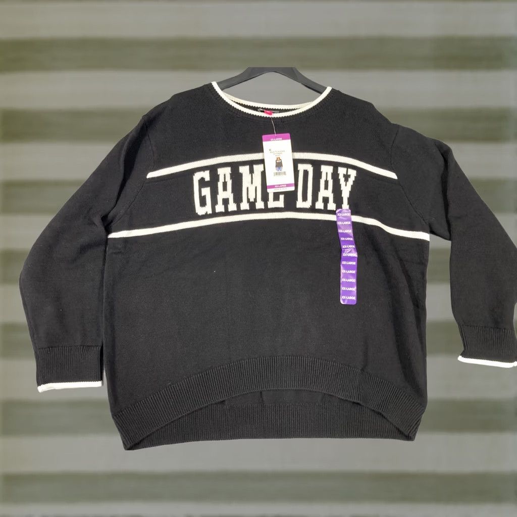 Vince Camuto Vince Camuto Pullover Sweater Womens 2XL Black Game Day Knit Long Sleeve NWT Size XXL / US 16-18 / IT 52-54 - 1 Thumbnail