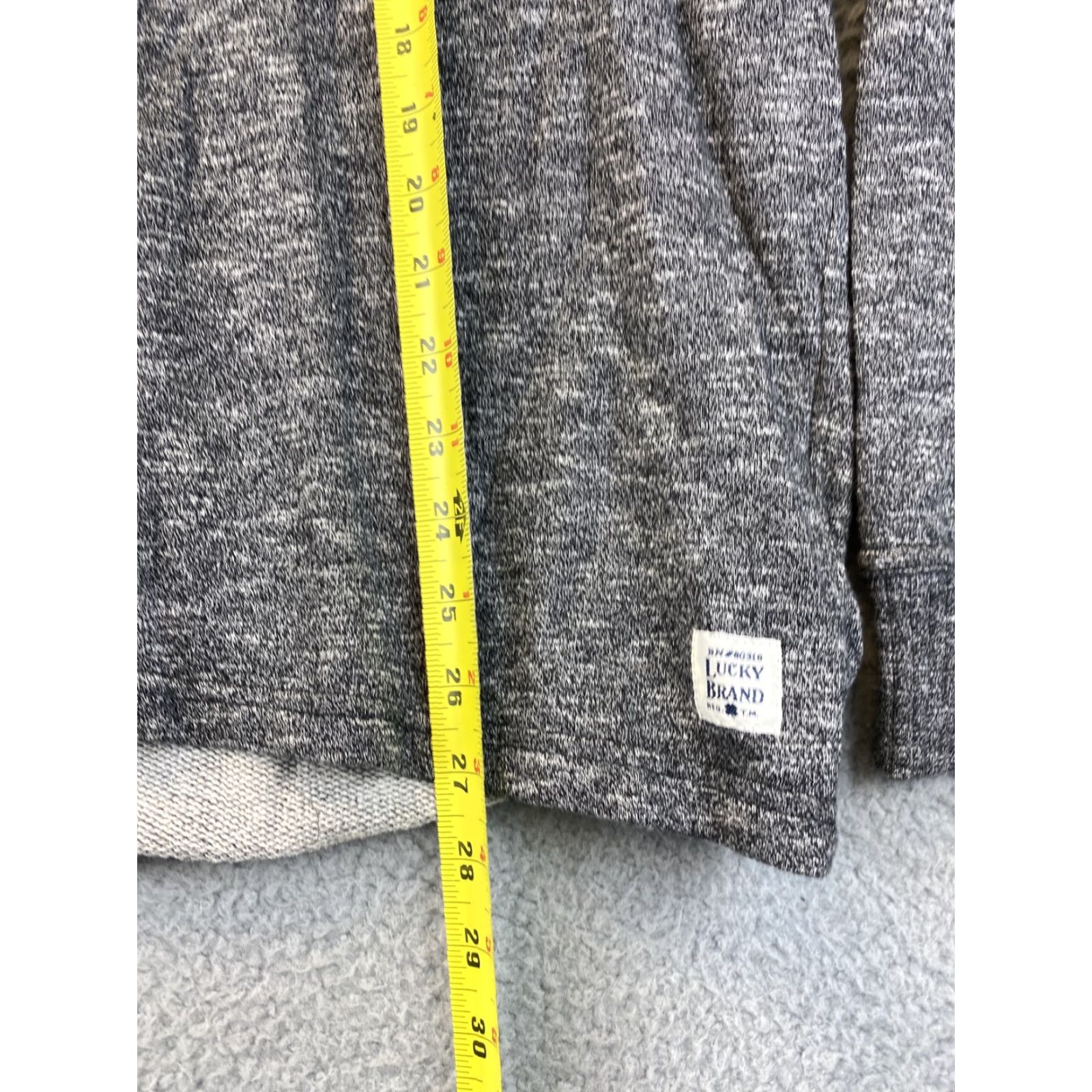 Lucky Brand Lucky Brand Sweater Adult XL Gray Pullover Fleece Casual Button Mens /76-30 Size US XL / EU 56 / 4 - 7 Thumbnail