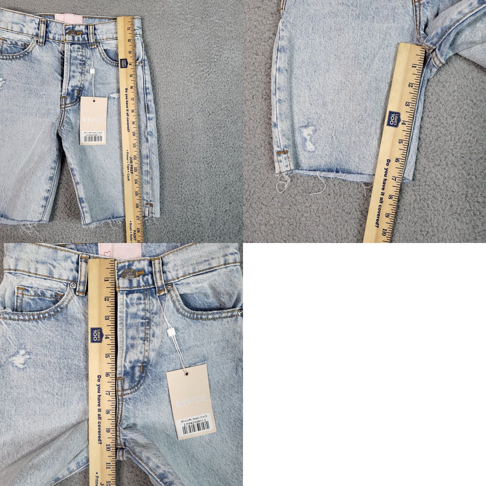 Vintage REVICE DENIM Women's blue 90's Cutoffs Shorts Size 23 NEW Size 40" / US 18 - 8 Thumbnail