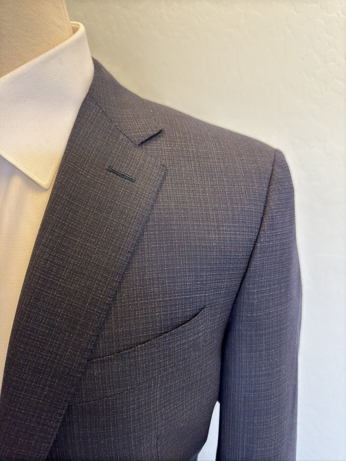 Canali CANALI Made in Italy Wool Subtle Check Jacket 46R $1695 Size 46R - 2 Thumbnail