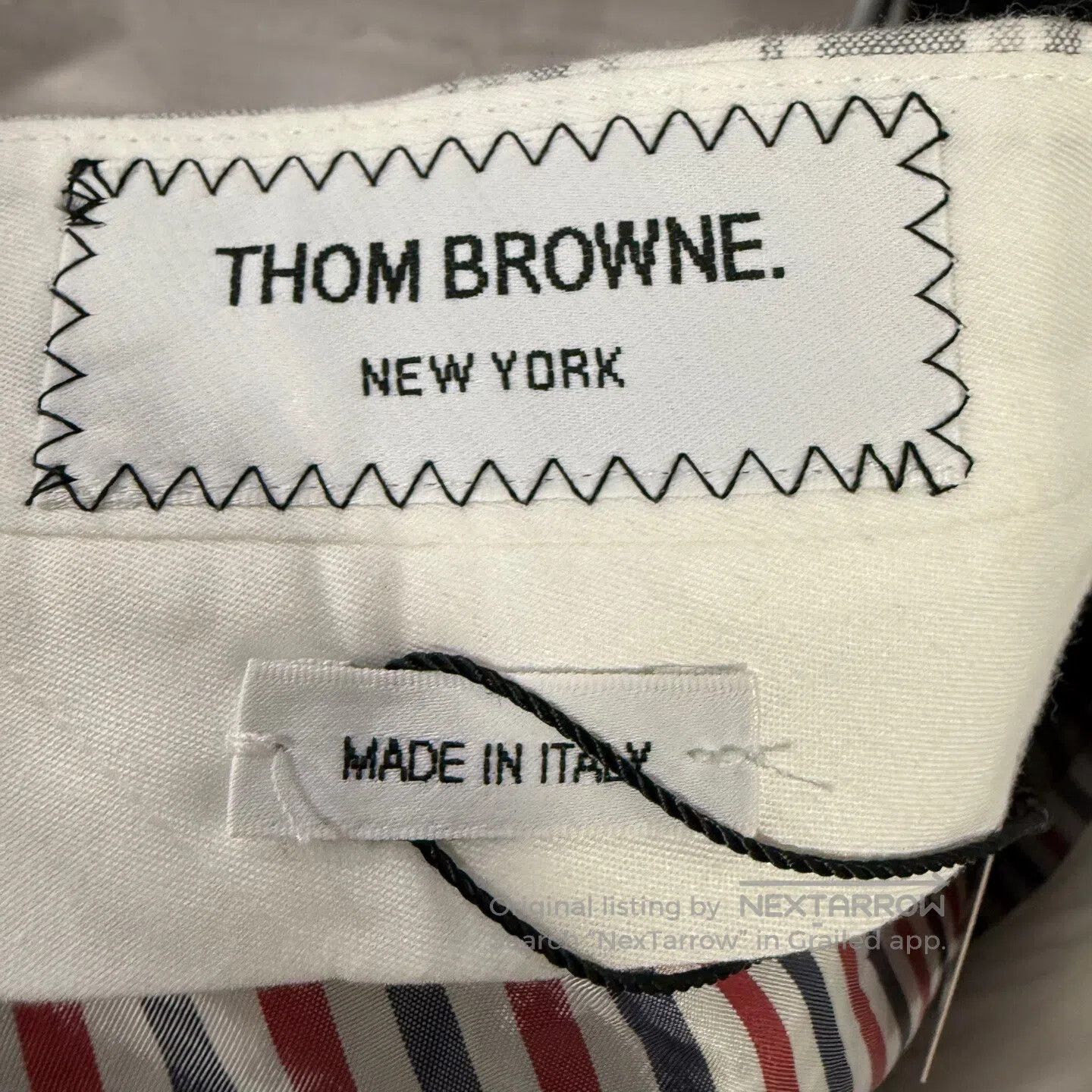 Thom Browne Thom Browne College Style Fine Stripe Pleated Skirt| Size 37" - 4 Thumbnail