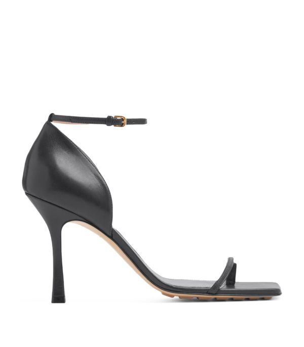 image of Bottega Veneta O1Loc1C0324 729742 Stretch Strap Sandals In Black, Women's