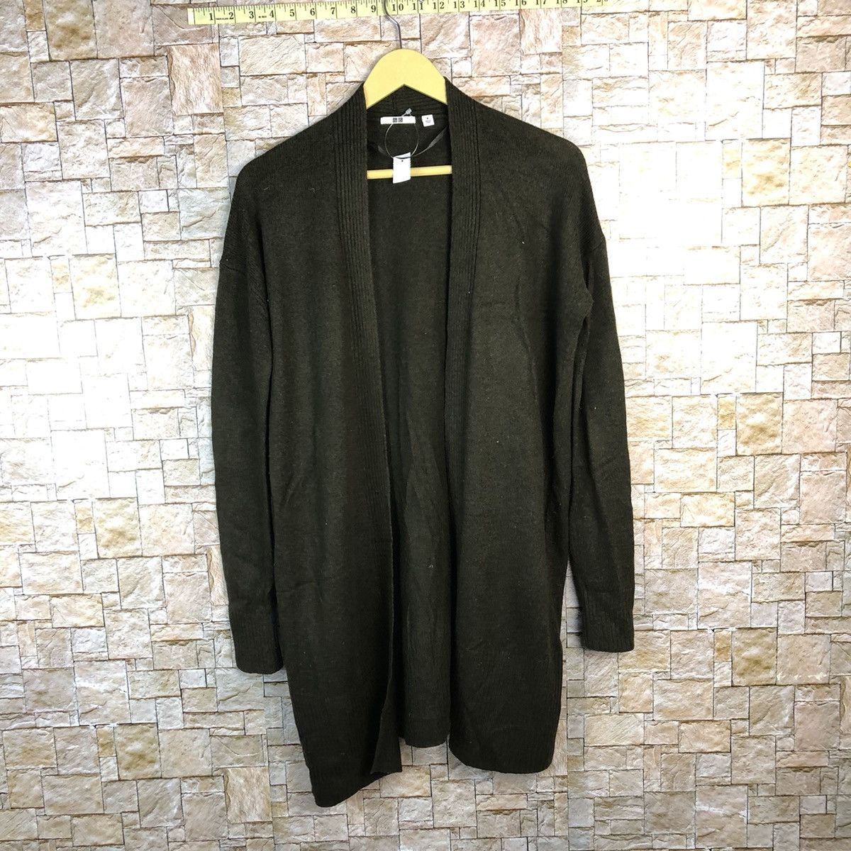 Homespun Knitwear × Uniqlo Uniqlo japan style Dark Green long Cardigan Knitwear #A656 Size M / US 6-8 / IT 42-44 - 1 Thumbnail