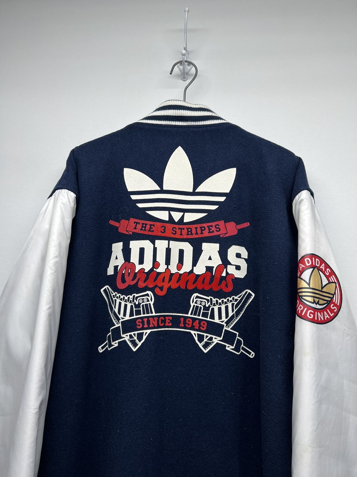 Vintage Vintage Adidas Wool/Nylon Varsity Jacket 00’s Size US XL / EU 56 / 4 - 10 Thumbnail