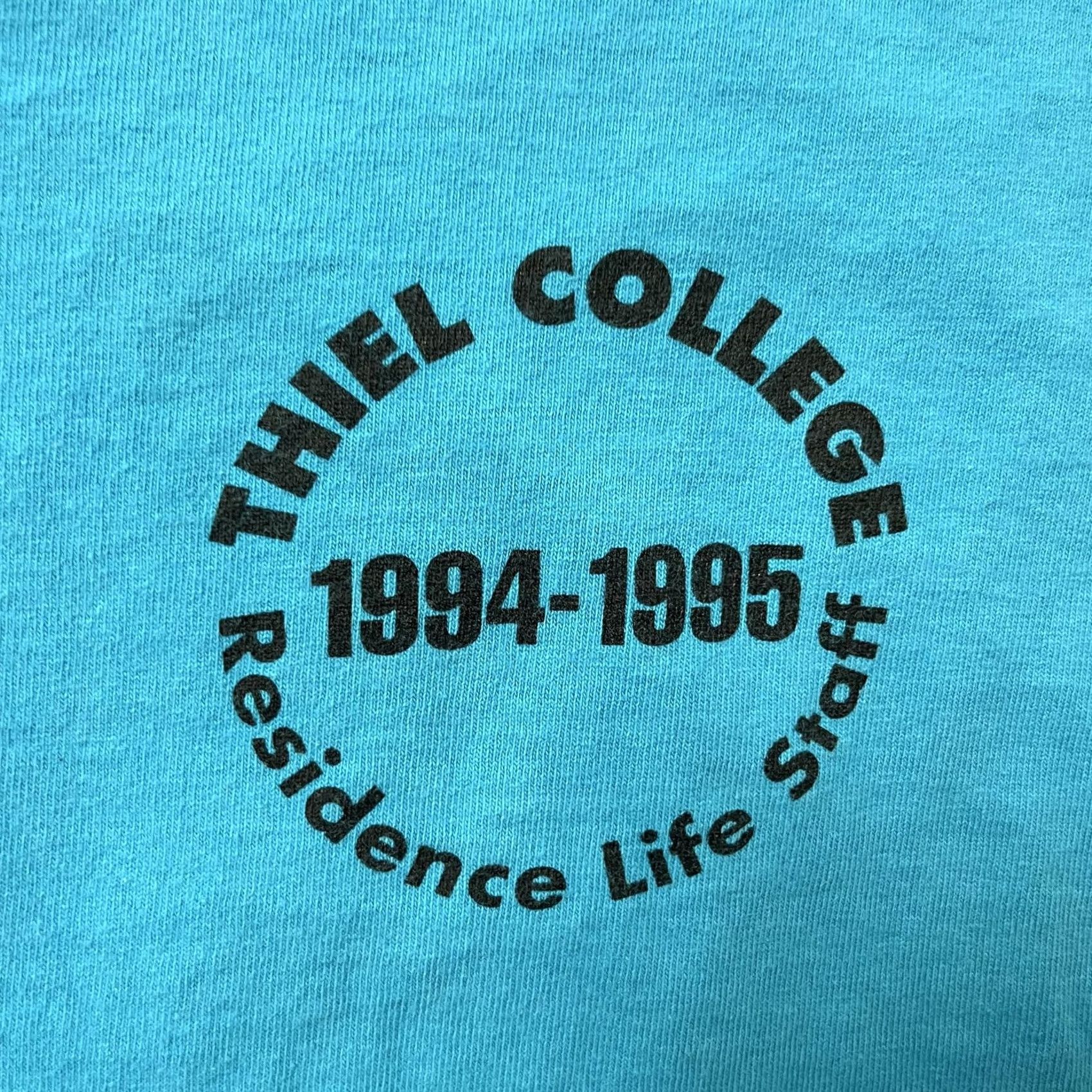 Fruit Of The Loom VINTAGE Thiel College Penguins Shirt Mens XL Blue Size US XL / EU 56 / 4 - 2 Thumbnail