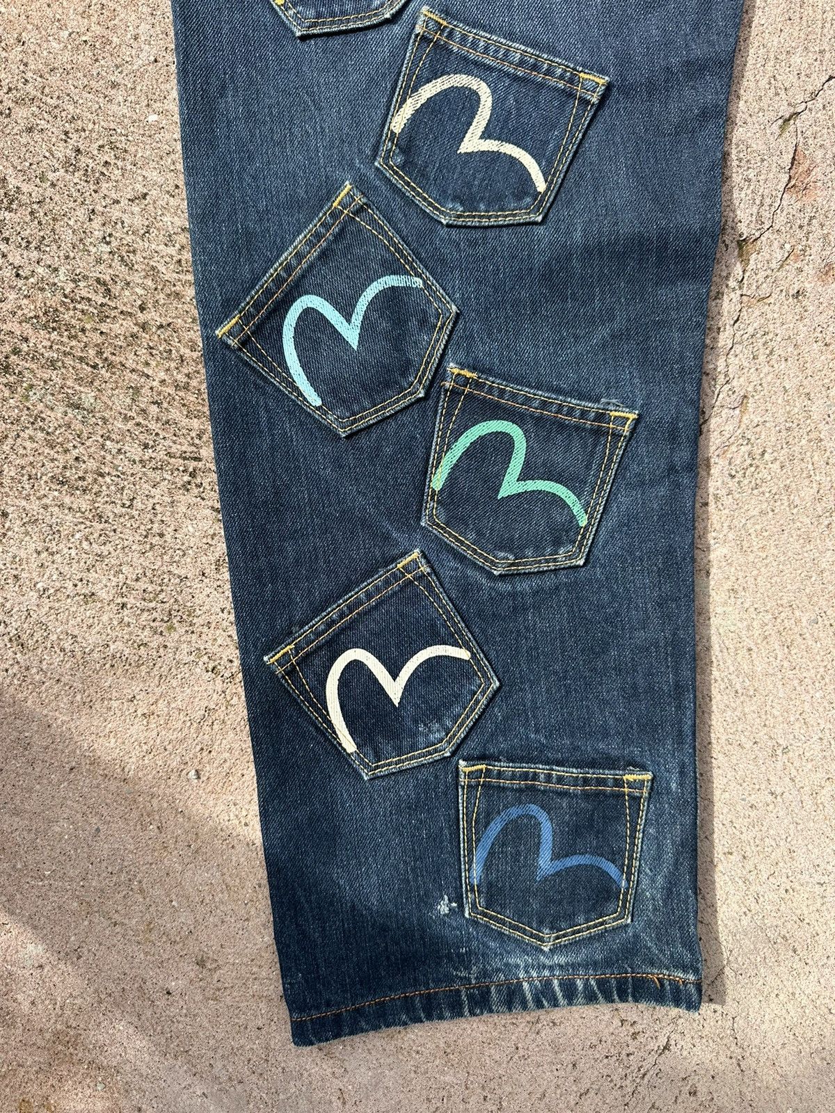 Evisu × Japanese Brand Evisu Multi Pocket Jeans Denim Navy Size US 30 / EU 46 - 2 Thumbnail