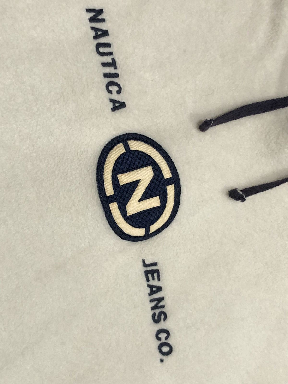 Nautica × Vintage 90s Nautica Jeans Co Fleece Hoodie Size US L / EU 52-54 / 3 - 2 Thumbnail