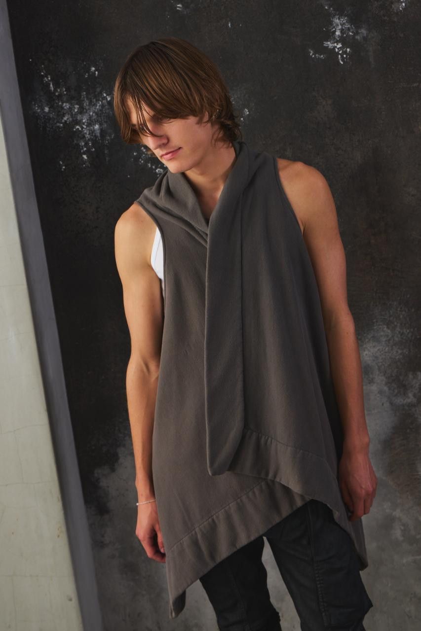 Rick Owens Drkshdw Rick Owens DRKSHDW Draped Sleeveless Cotton Vest Size US M / EU 48-50 / 2 - 2 Thumbnail
