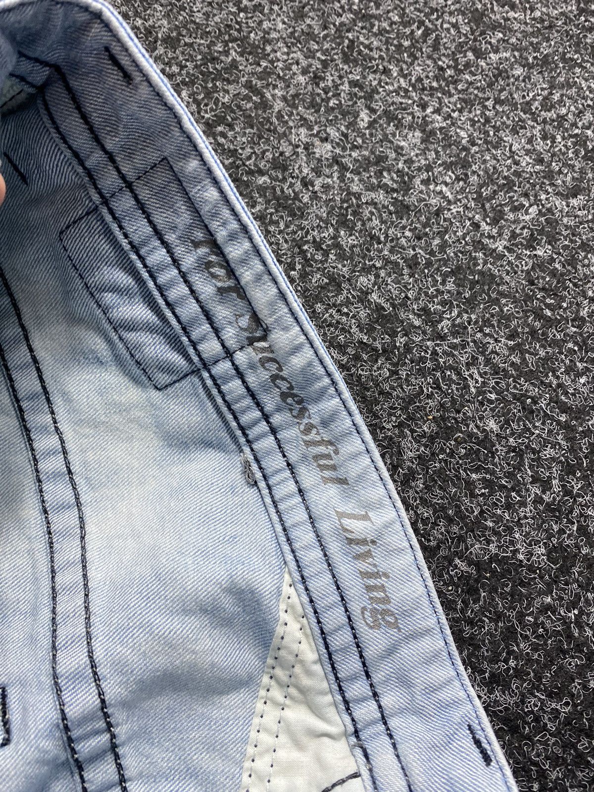 Diesel × Japanese Brand 🔥OPIUM Diesel Washed Blue White Distressed Jeans Punk Rare Size US 34 / EU 50 - 9 Thumbnail