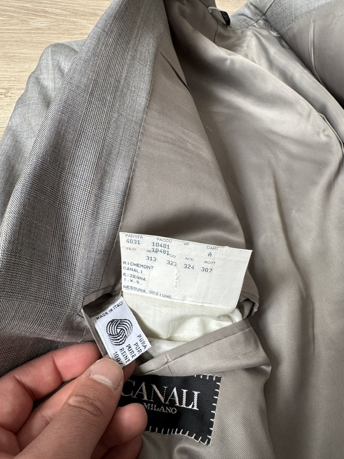 Canali Canali Gray Wool Double Breast Blazer Size 54R - 11 Thumbnail