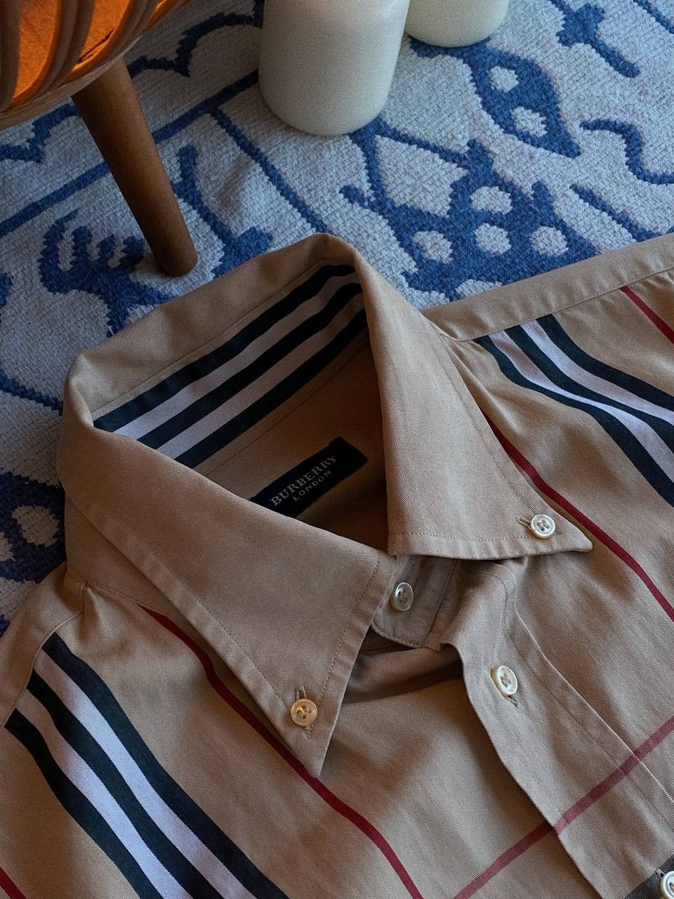 Burberry Burberry Check Shirt Beige Size US M / EU 48-50 / 2 - 4 Thumbnail