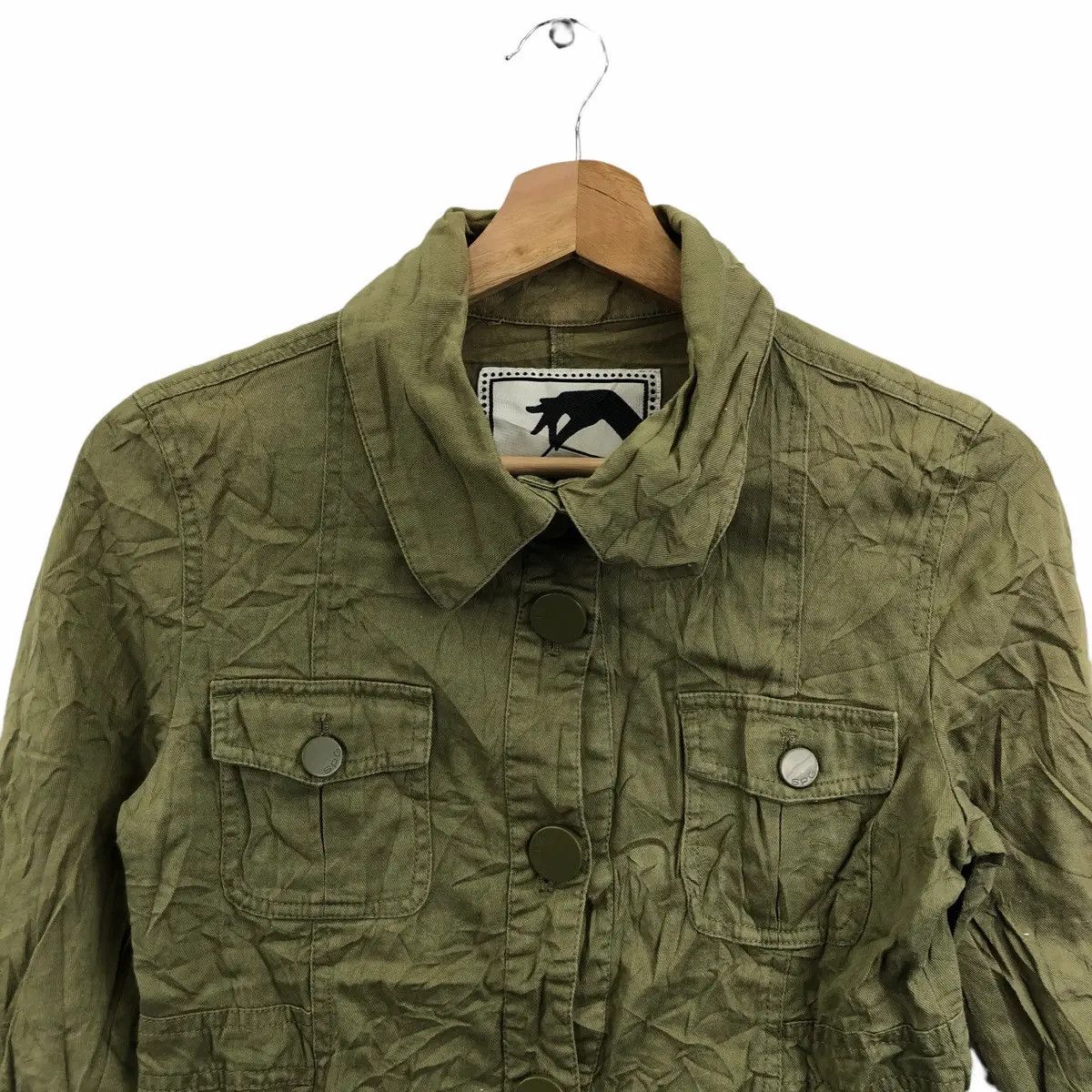 Japanese Brand Vtg 90’ SPIRAL GIRL JAPAN Designer Green Jacket Cotton Size M / US 6-8 / IT 42-44 - 3 Thumbnail