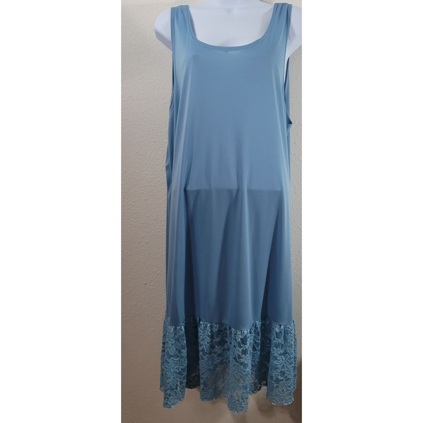 Other Paisley Grace Blue Lace Trim Shift Midi Dress 3XL Flowy Size 3XL / US 20-22 - 1 Thumbnail