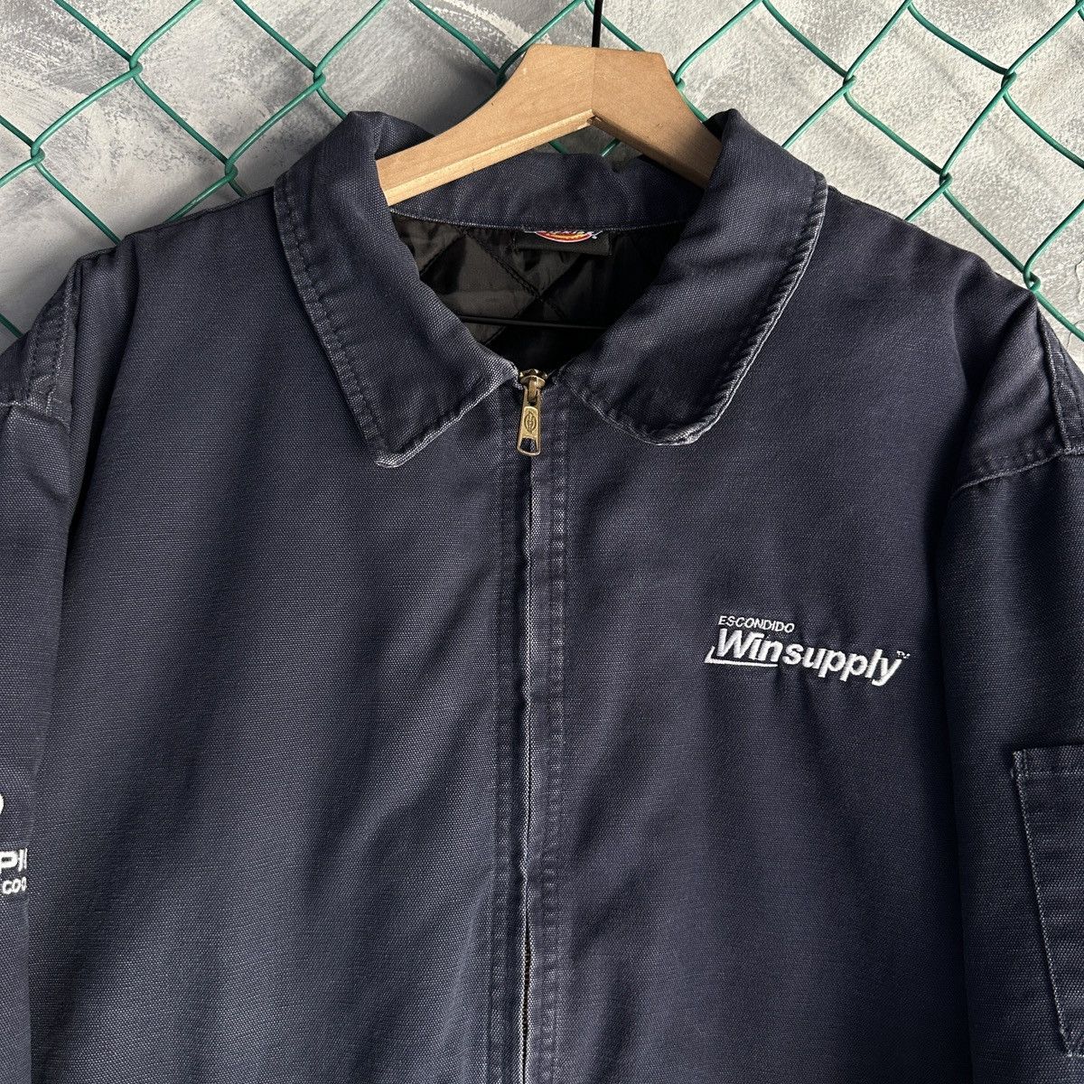 Dickies Vintage Dickies Jacket Navy Blue Detroit Jacket Faded Size US XXL / EU 58 / 5 - 2 Thumbnail