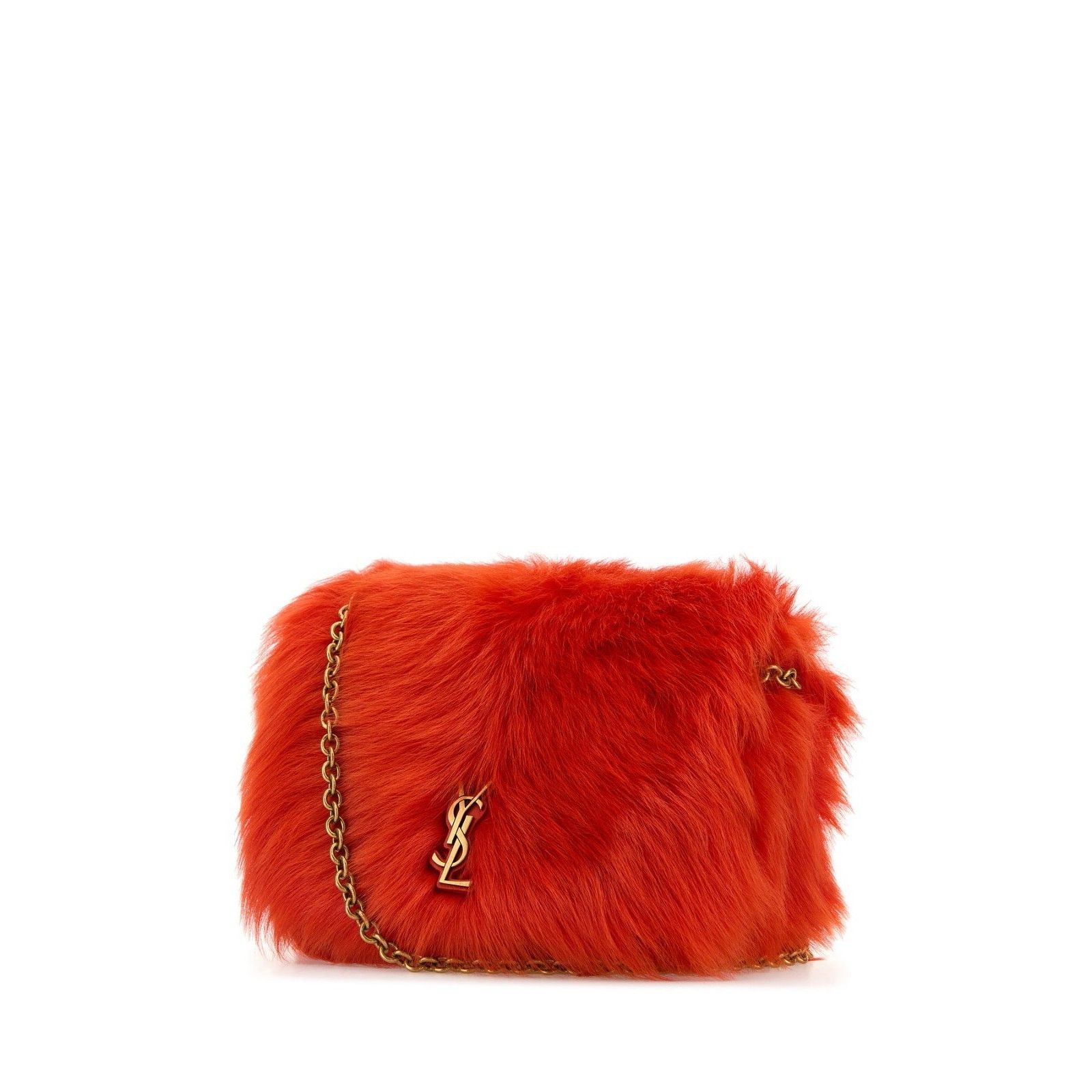 Saint Laurent Paris SAINT LAURENT Jamie Mini 4.3 Orange Fur Shoulder Bag New & A Size ONE SIZE - 4 Thumbnail