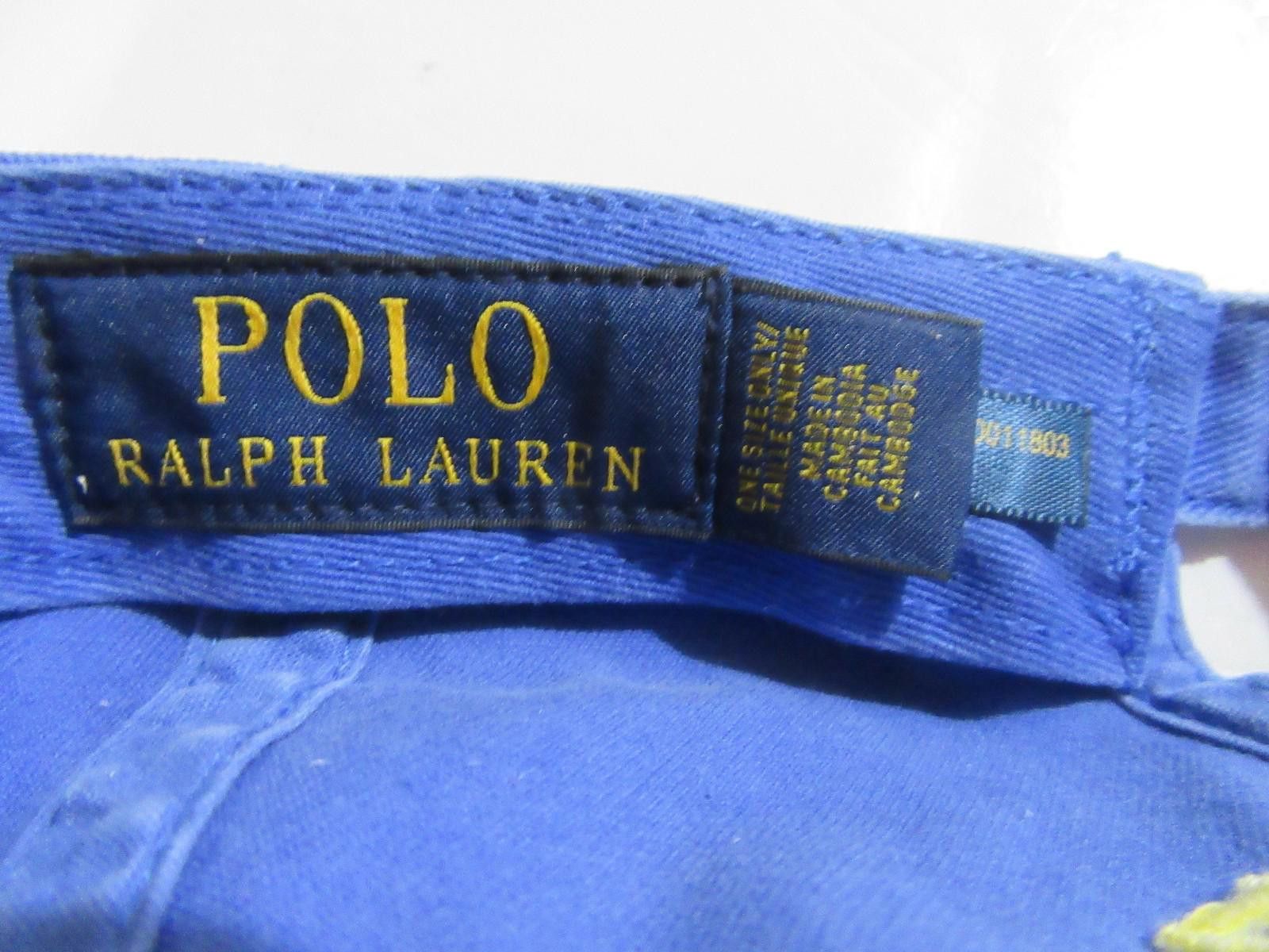 Polo Ralph Lauren Polo Ralph Lauren Mens Ball Cap Hat Distressed Blue NWOT Size ONE SIZE - 5 Thumbnail