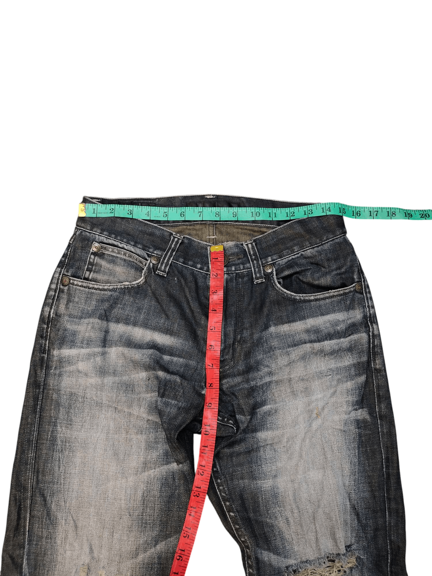 Hysteric Glamour × Undercover Vintage Y2k Back Number Japan Clawmark Distress Faded Jeans Size US 30 / EU 46 - 14 Thumbnail