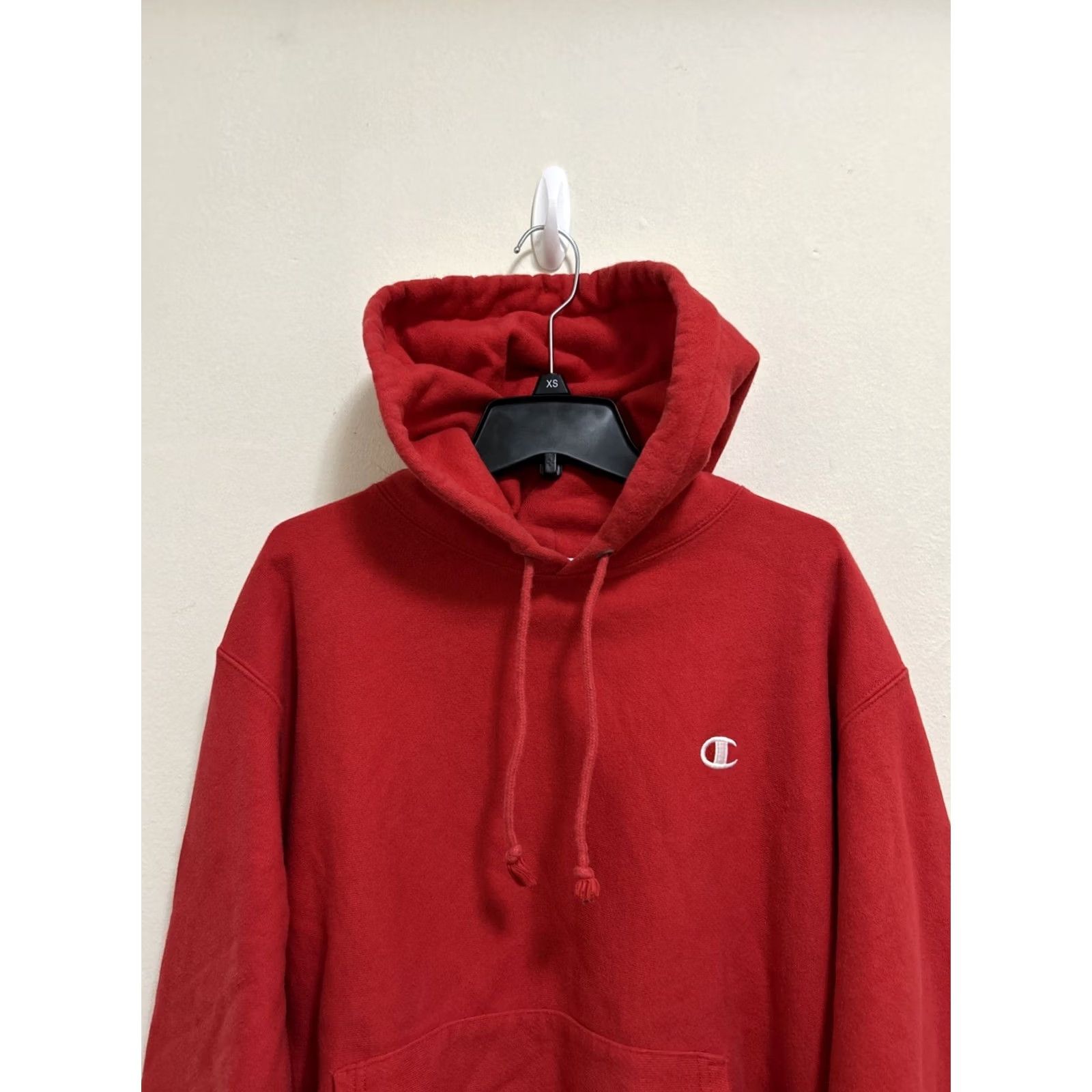Champion VINTAGE Champion Reverse Weave Hoodie Mens M Red Long Sleeve Hooded Sweatshirt Size US M / EU 48-50 / 2 - 2 Thumbnail