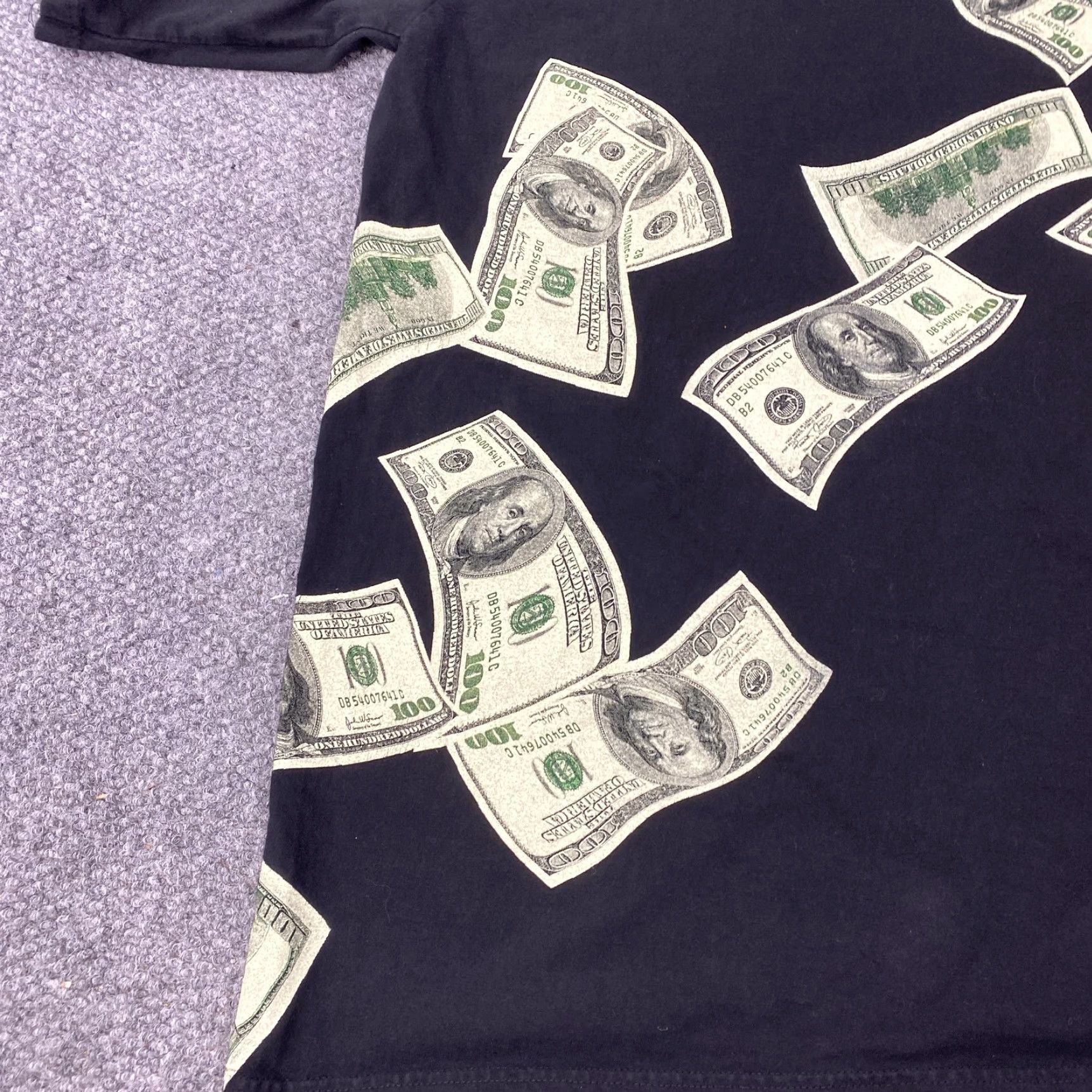 Vintage Cash Unltd Shirt Mens 4XL Black Money Dollar Bills Graphic Print Tee Size US XXL / EU 58 / 5 - 3 Thumbnail