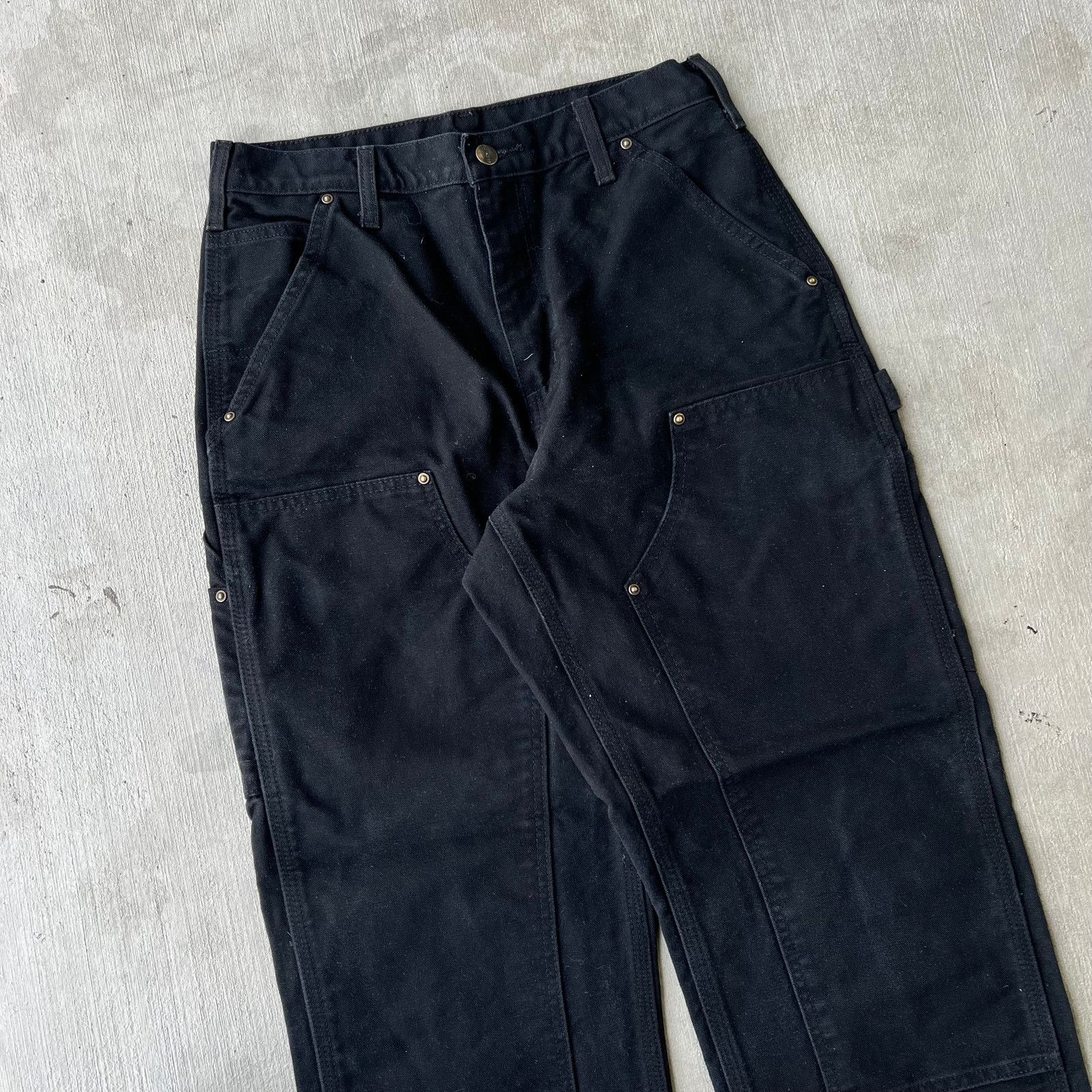 Carhartt × Vintage Carhartt black double knee work wear carpenter pants Size US 29 - 2 Thumbnail