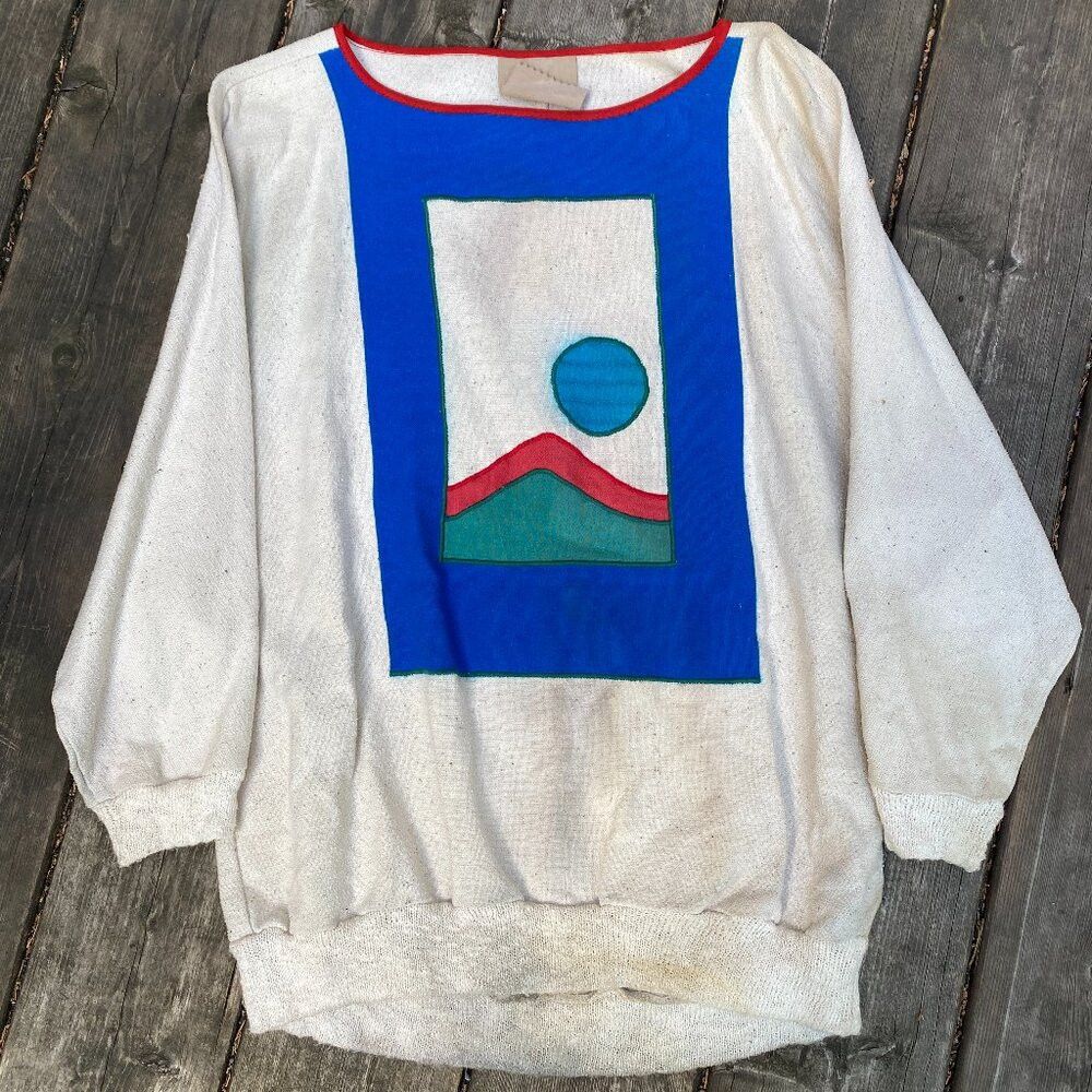 Vintage Vintage 50s Canvas Embroidered Crewneck Sweater Large Distr Size US M / EU 48-50 / 2 - 1 Thumbnail