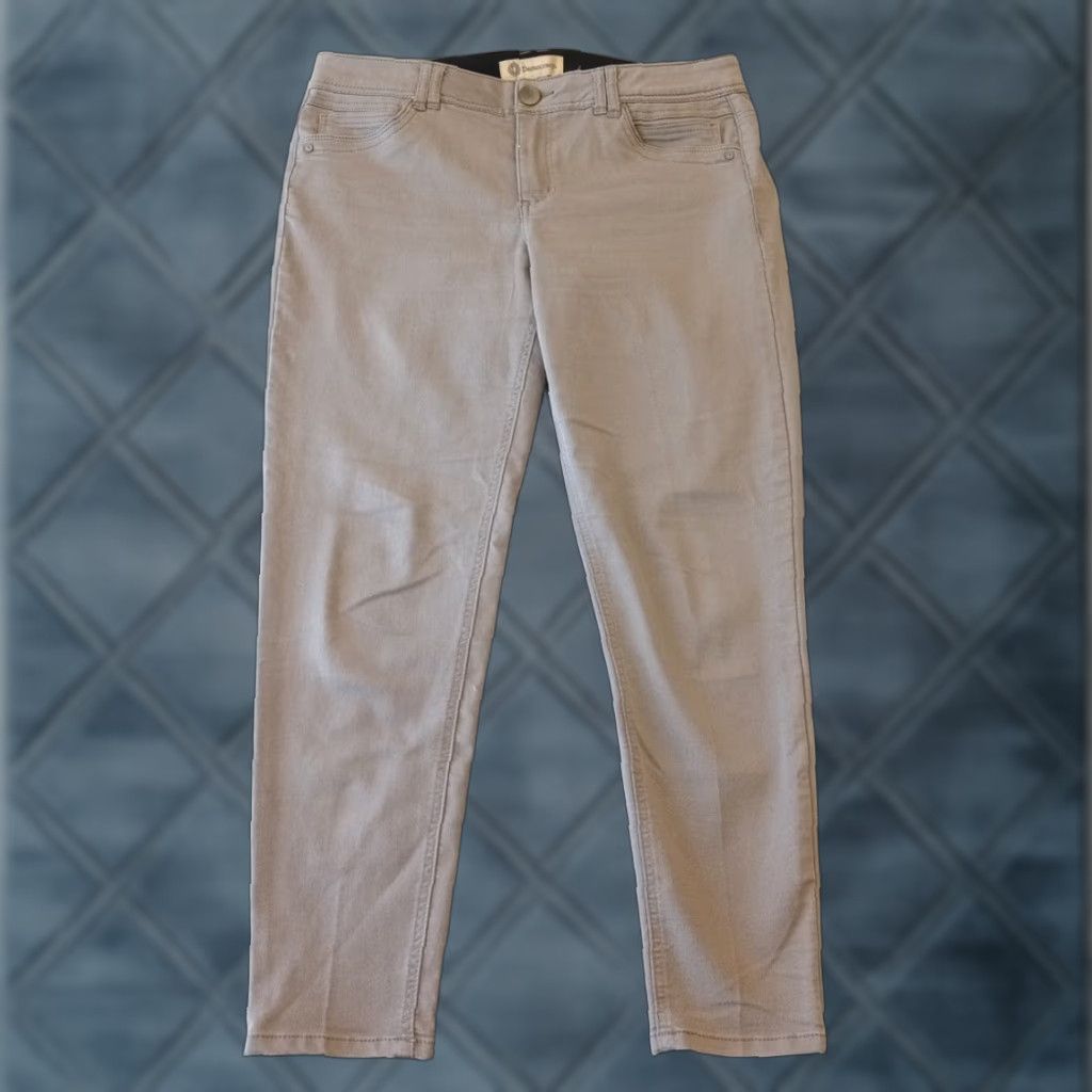 Vintage Democracy Ankle Pants Womens Size 14 Gray Skinny 36x28 Mid Rise Slim Stretch Cotton Blend Zippered Size 36" / US 14 / IT 50 - 1 Thumbnail