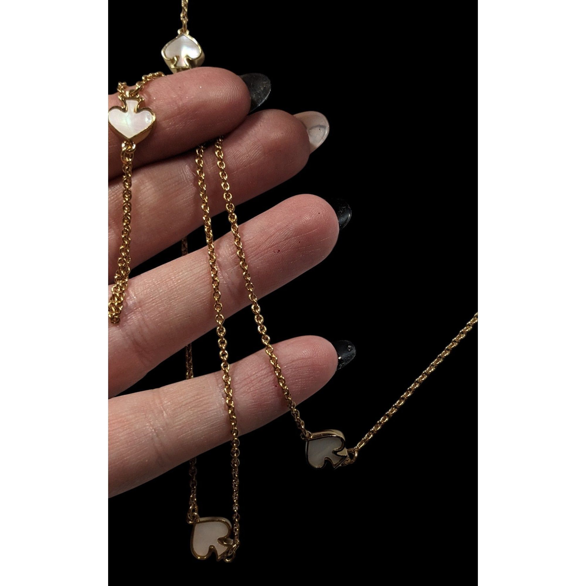 Kate Spade Kate Spade Mother Of Pearl White And Gold Tone Station Neckl Size ONE SIZE - 6 Thumbnail