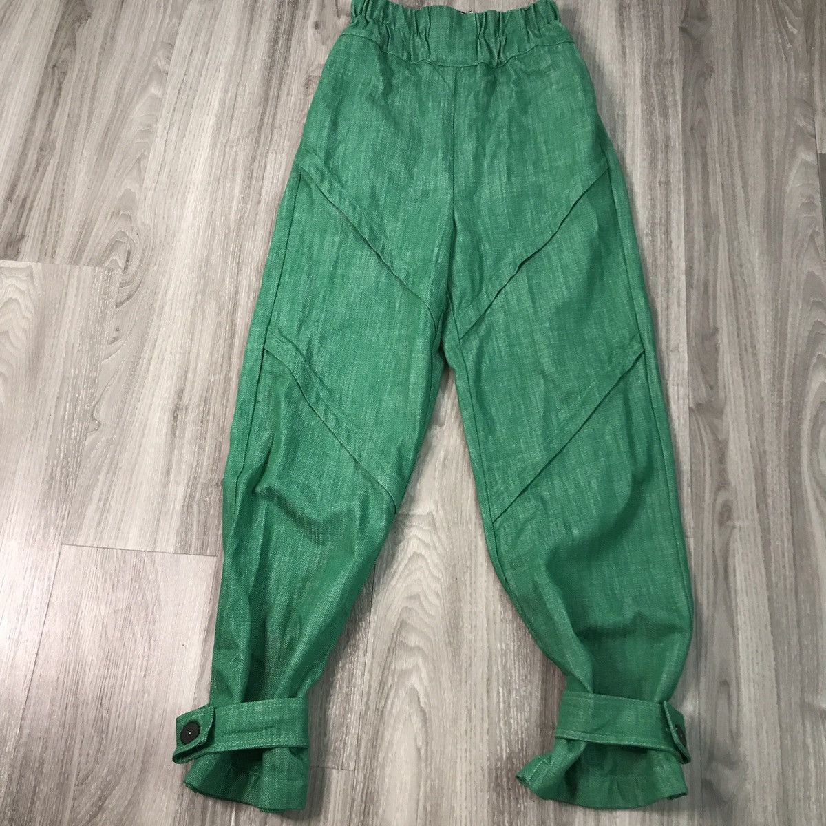 ADPT Adeptt Drop Crotch Green Womens Pants Size 27" / US 4 / IT 40 - 2 Thumbnail