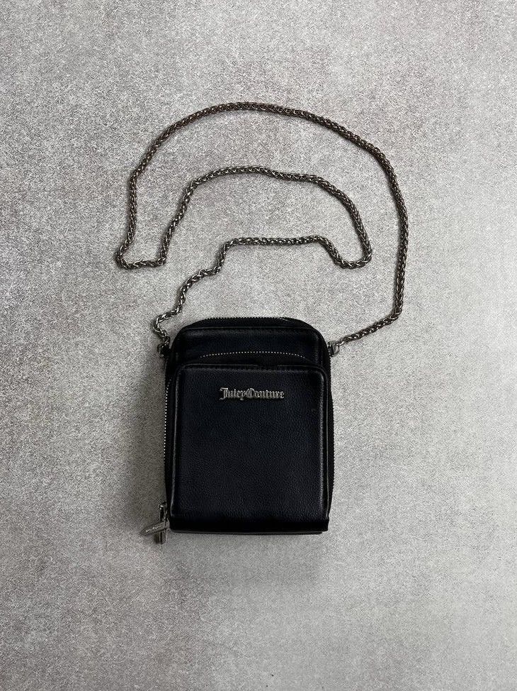Juicy Couture Vintage Juicy Couture Black Leather Cross Body Bag Y2K Os Size ONE SIZE - 1 Thumbnail