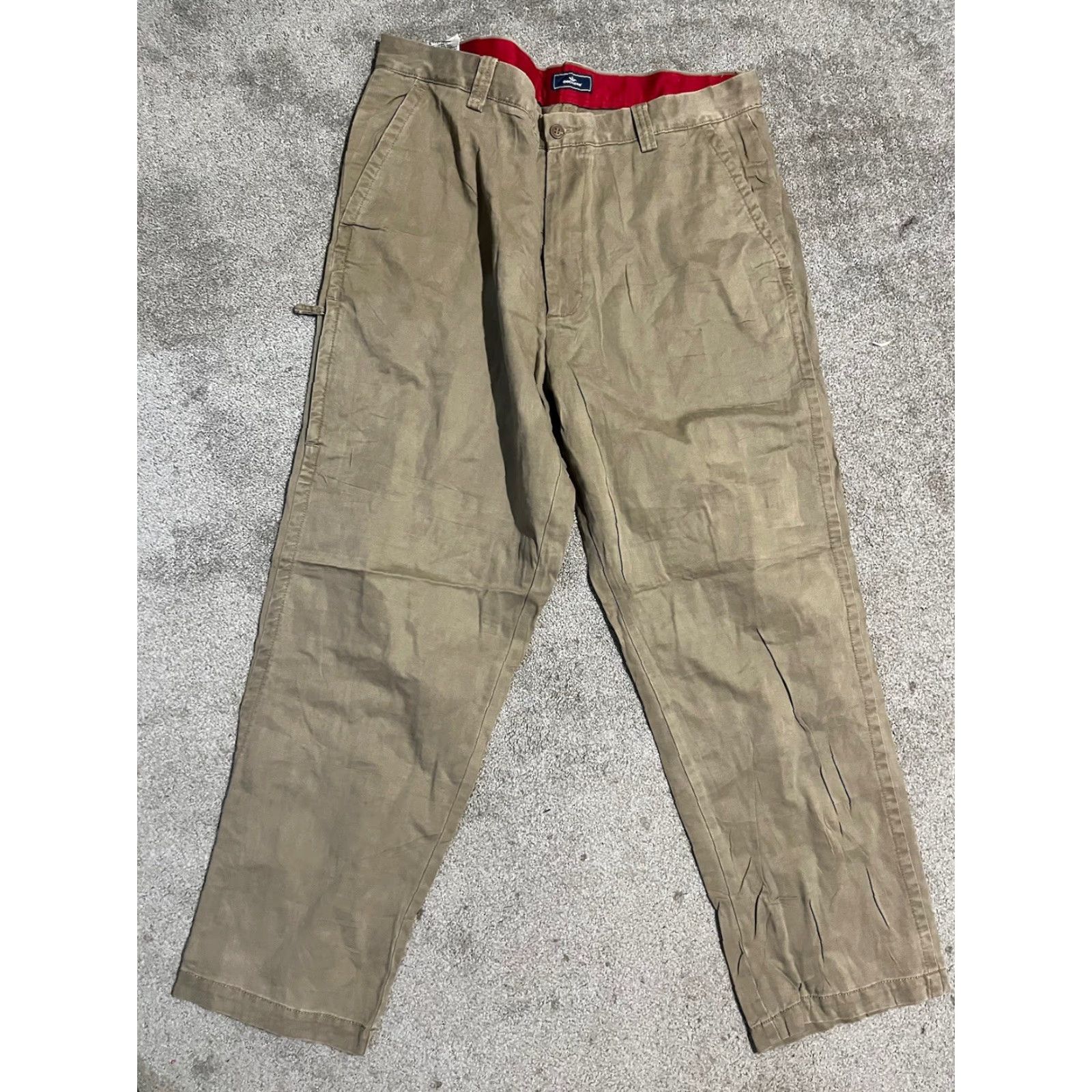 Dockers DOCKERS Chinos Pants Flat Front 36x30 Brown Solid Rear Flat Pockets Men Kept Classic Fit 100% Cotton D3 Size US 36 / EU 52 - 2 Thumbnail