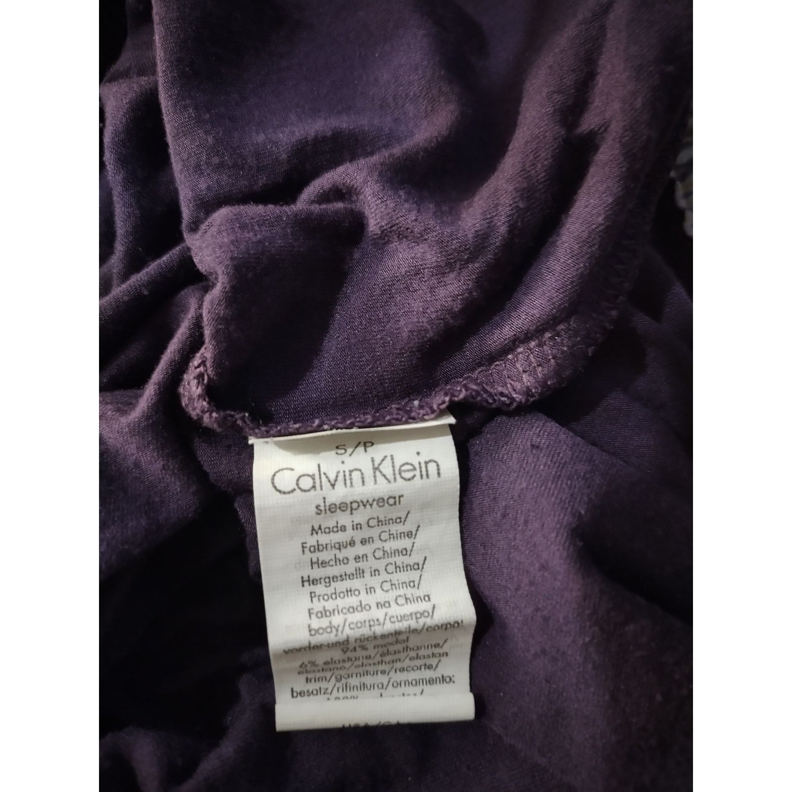 Calvin Klein Calvin Klein Womens Lounge Pants Straight Leg Purple Small Size ONE SIZE - 5 Thumbnail