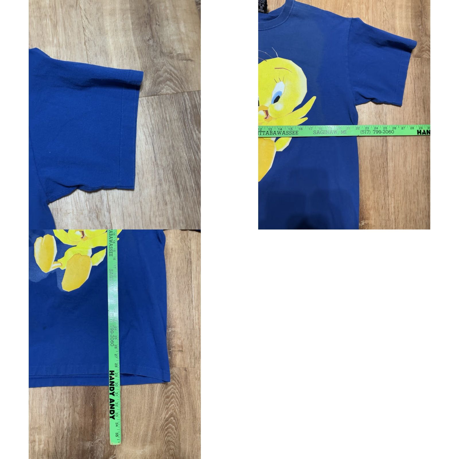 Vintage VINTAGE Tweety Bird Big Print T-Shirt Mens XL Blue Warner Bros 90s Bird Cartoon Mens XL I think Size US XL / EU 56 / 4 - 8 Thumbnail