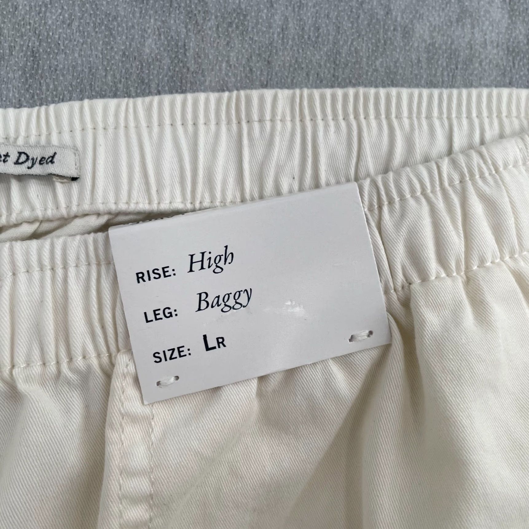 Abercrombie & Fitch ABERCROMBIE & FITCH Cargo Pants Womens Large Ivory High Rise Tapered Baggy NEW Size 36" / US 14 / IT 50 - 5 Thumbnail